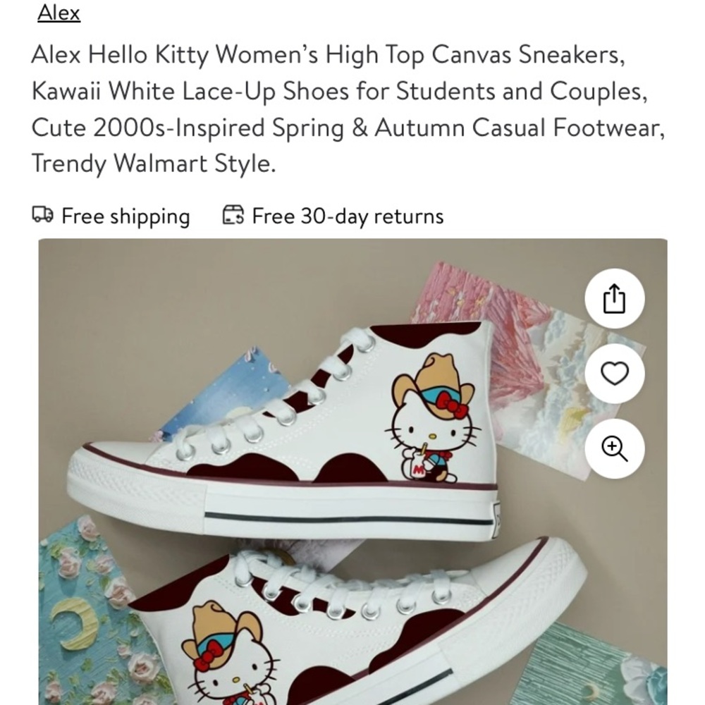 Hello kitty high top sneakers